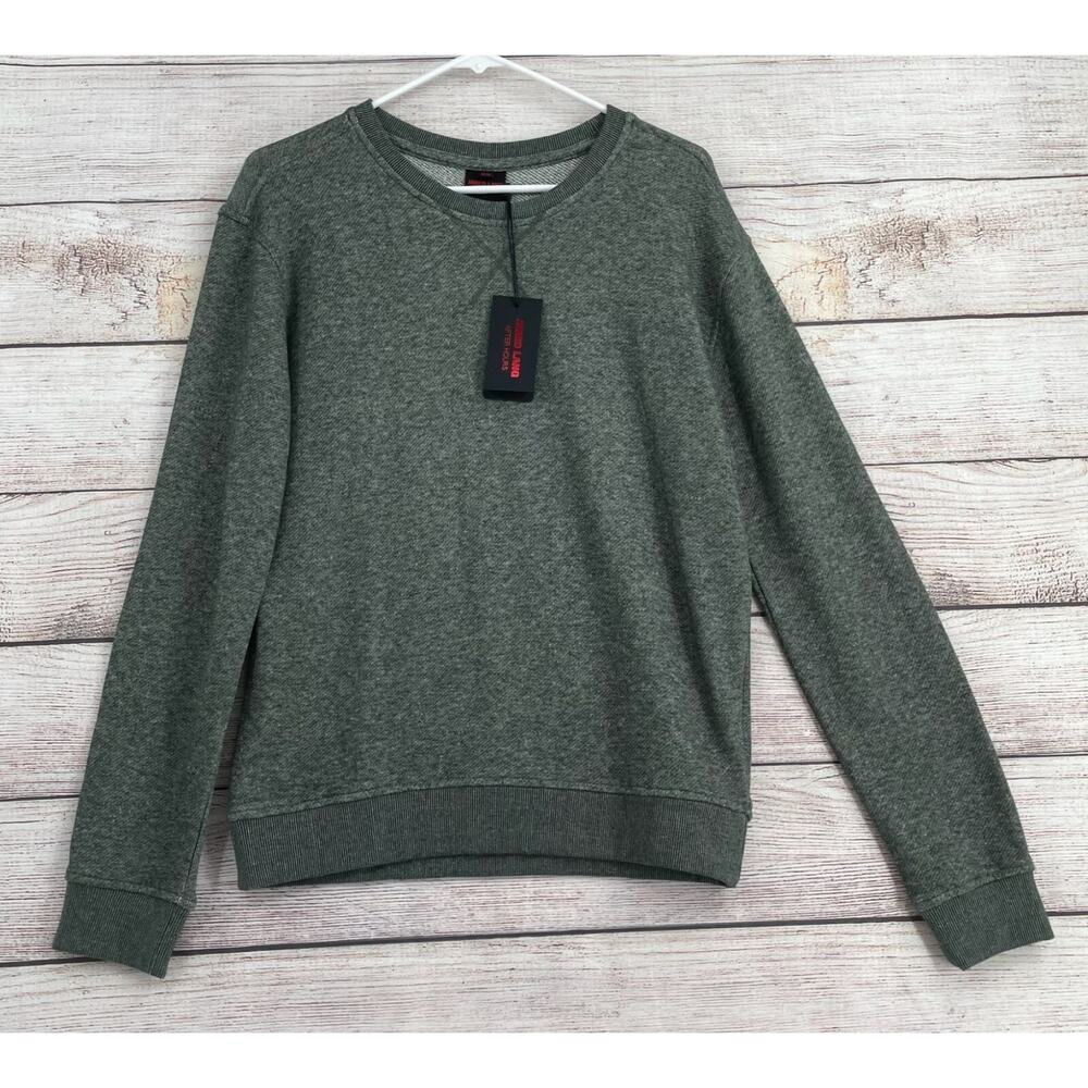 Jared Lang After Hours Camo‎ Elbow Sweater Men's Size Medium Heathered Green NEW